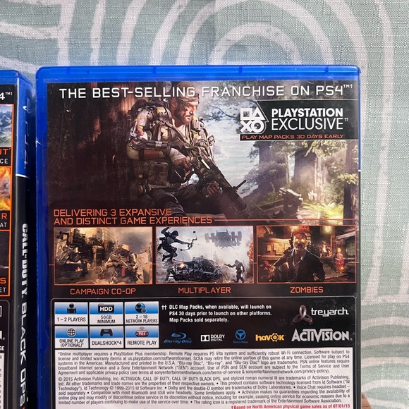 Call of Duty: Black Ops III & Black Ops 4 & Infinite Warfate PS4 Game Bundle - Picture 7 of 10